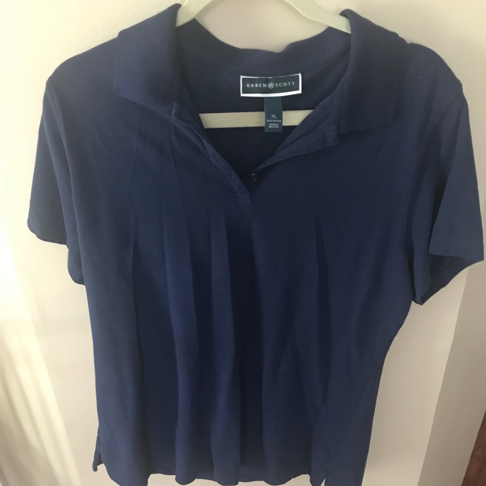 Navy blue polo shirt